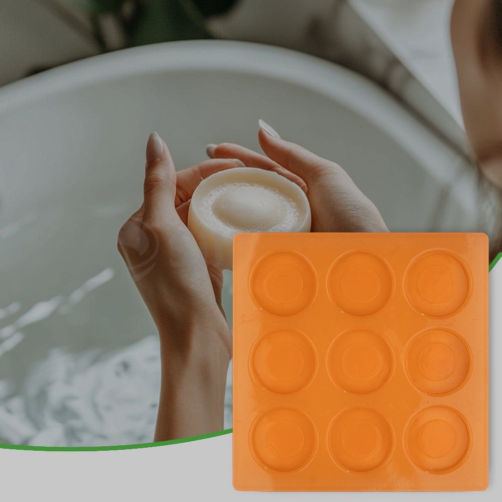 SILICOMOLDS -20gms - Round Shape - 9cavities Silicone Soap Mold-URP025SM